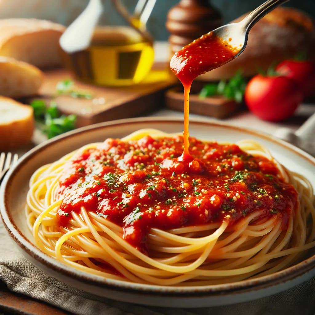 Spaghetti z sosem pomidorowym