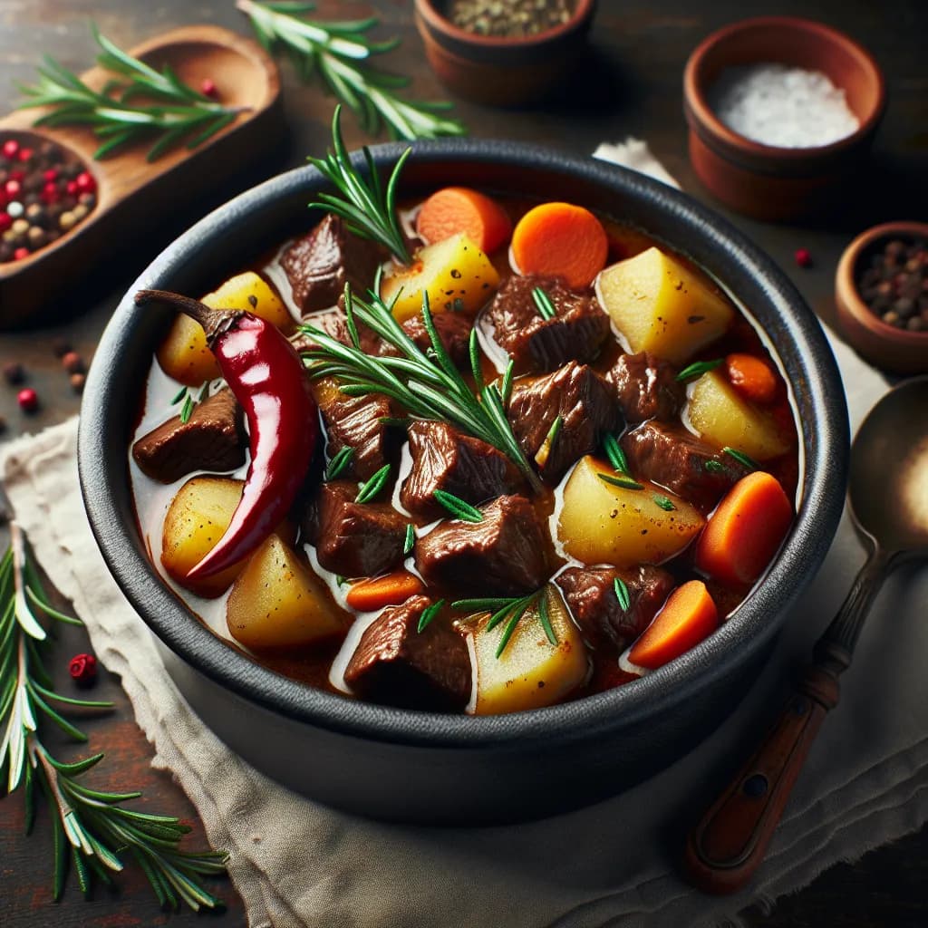 Spezzatino di Cervo con Patate e Carote