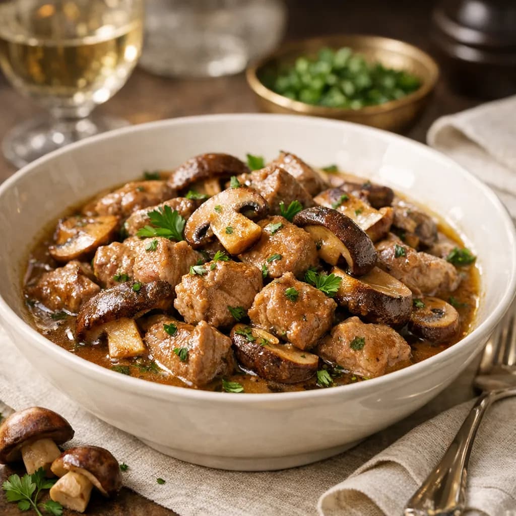 Spezzatino di Vitello ai Funghi