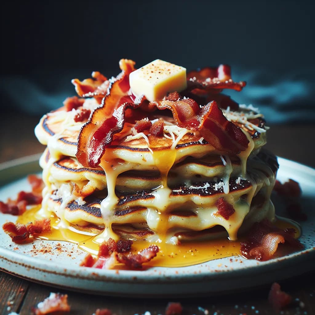 Spiced Bacon and Cheese Pancakes