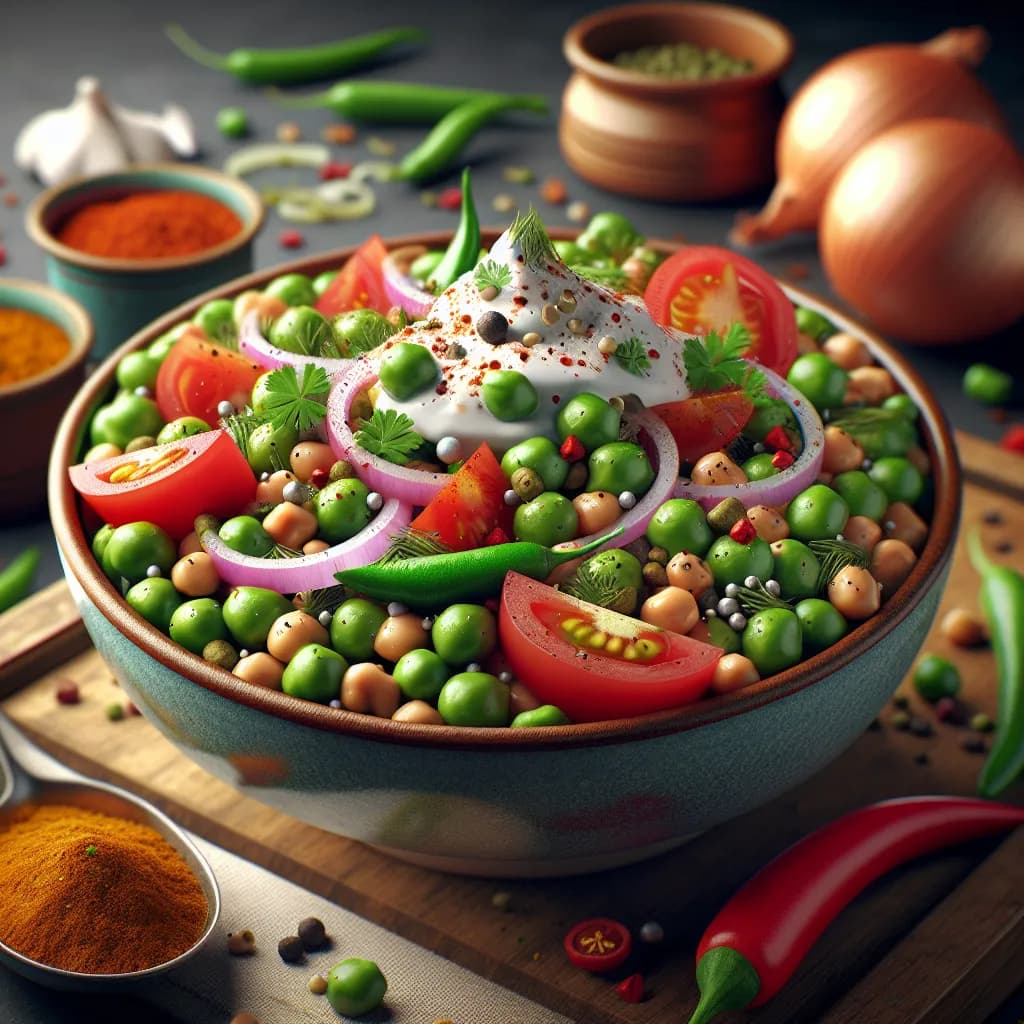 Spiced Moong Dal and Cow Peas Salad