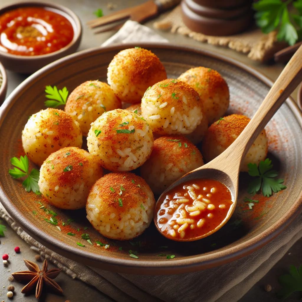 Spiced Potato Rice Balls