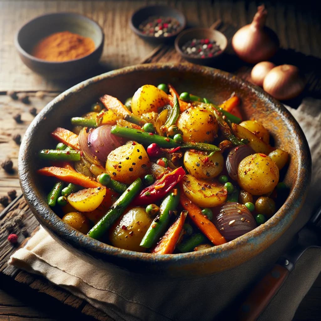 Spiced Potato Soajanks Stir-Fry