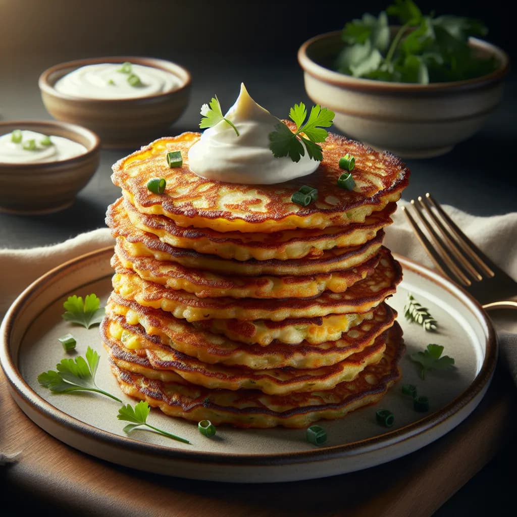Spiced Potato and Cheese Pancakes