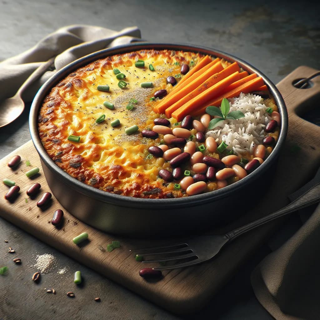 Spiced Rice and Bean Casserole