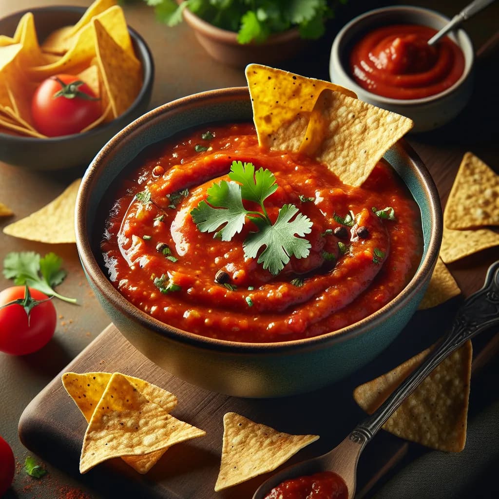 Spiced Tomato and Chip Dip