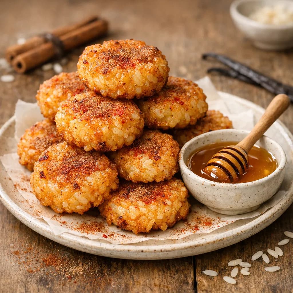 Spiced Vanilla Rice Fritters