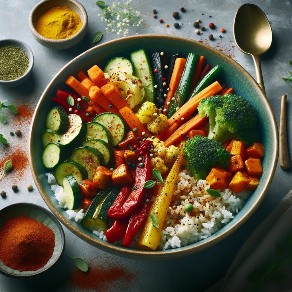 Spiced Vegetable Rice Bowl