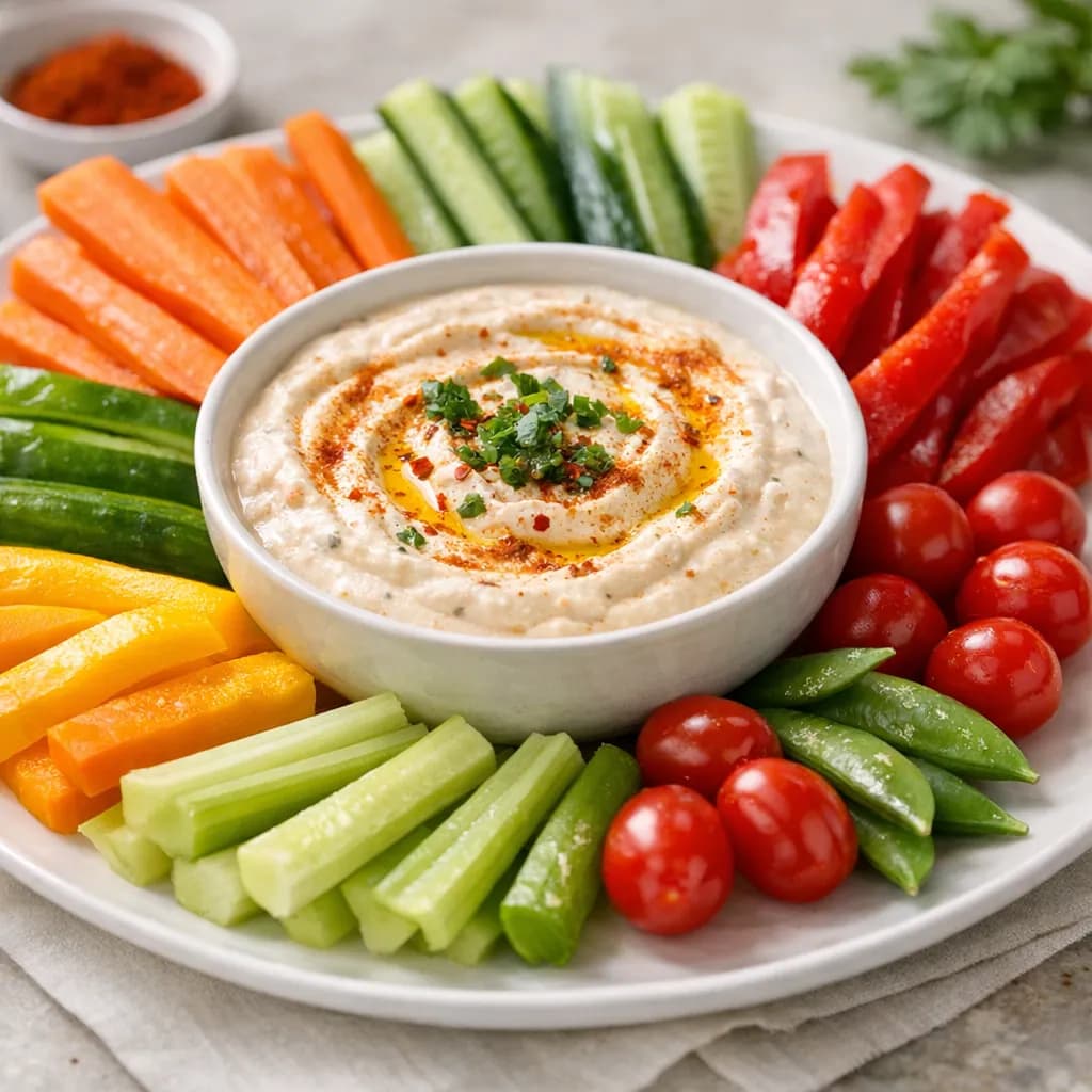Spiced Yogurt Dip with Veggie Sticks