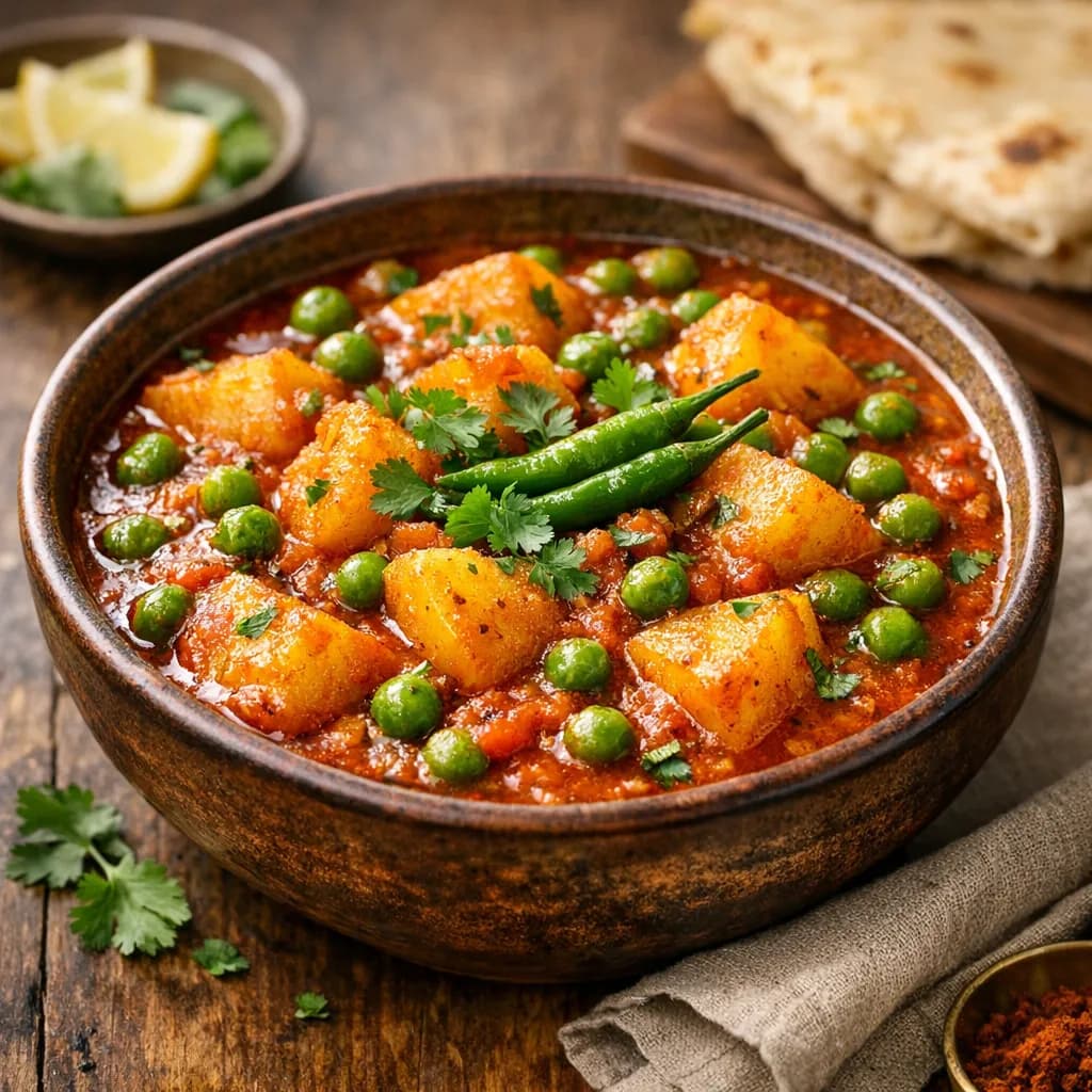 Spicy Aloo Matar Curry