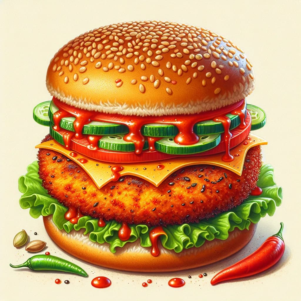 Spicy Aloo Tikki Burger