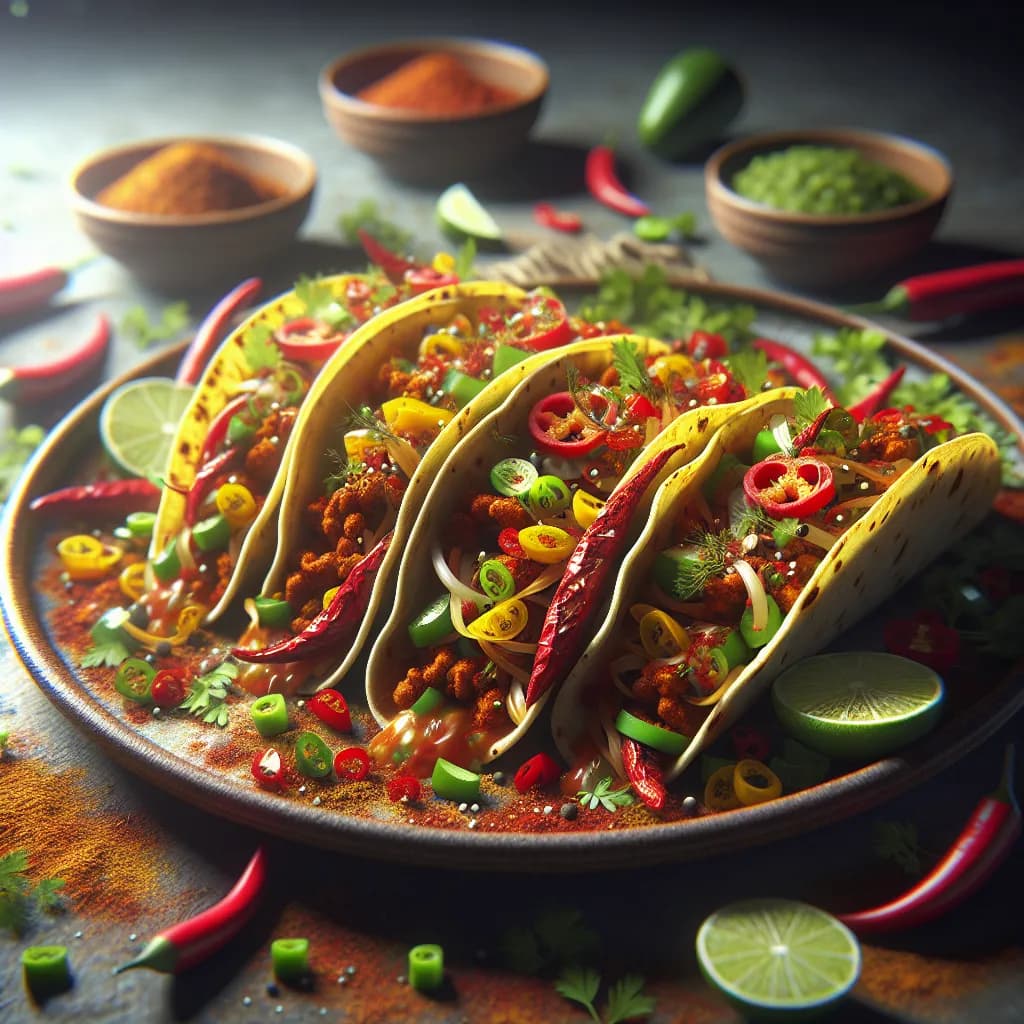 Spicy American-Indian Tacos