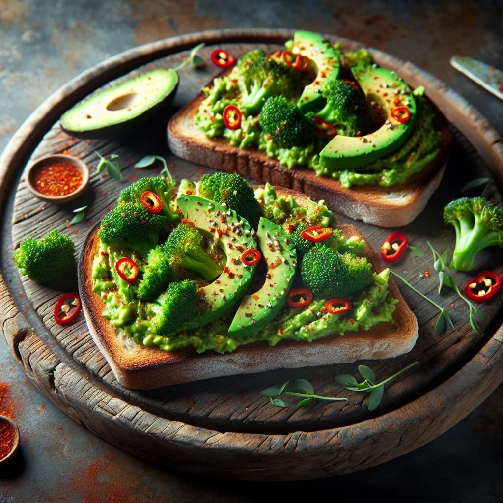 Spicy Avocado and Broccoli Toast