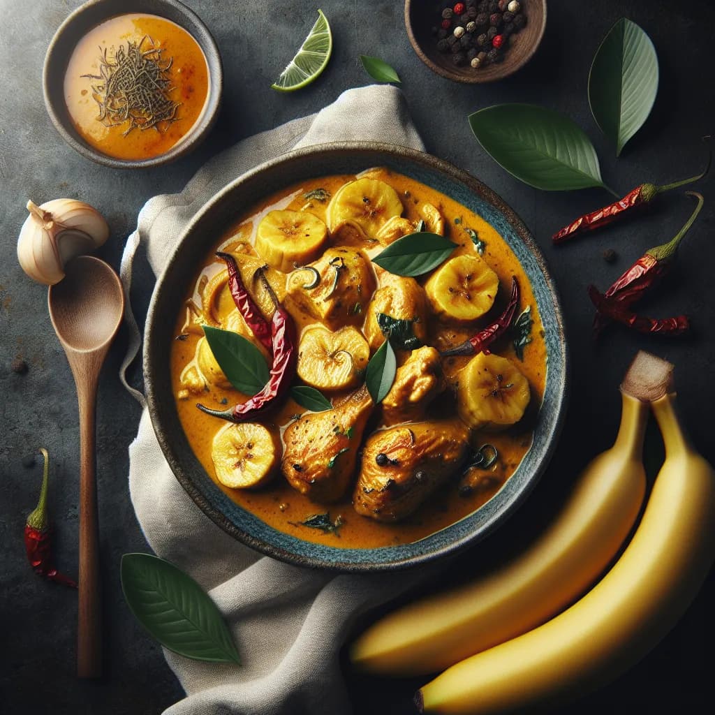 Spicy Banana Chicken Curry