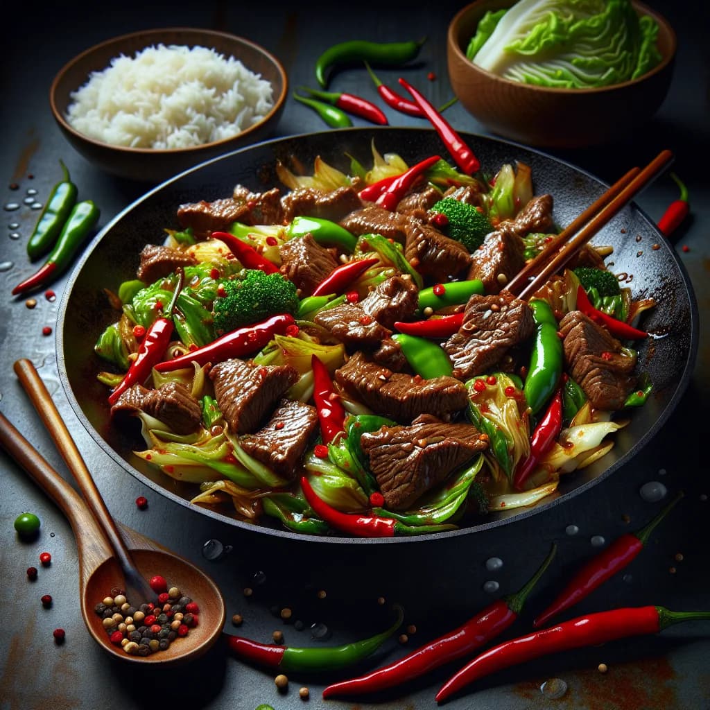 Spicy Beef and Cabbage Stir Fry