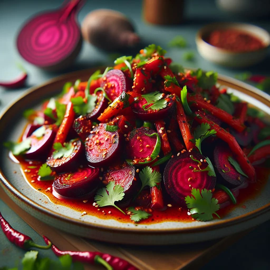Spicy Beetroot Stir Fry
