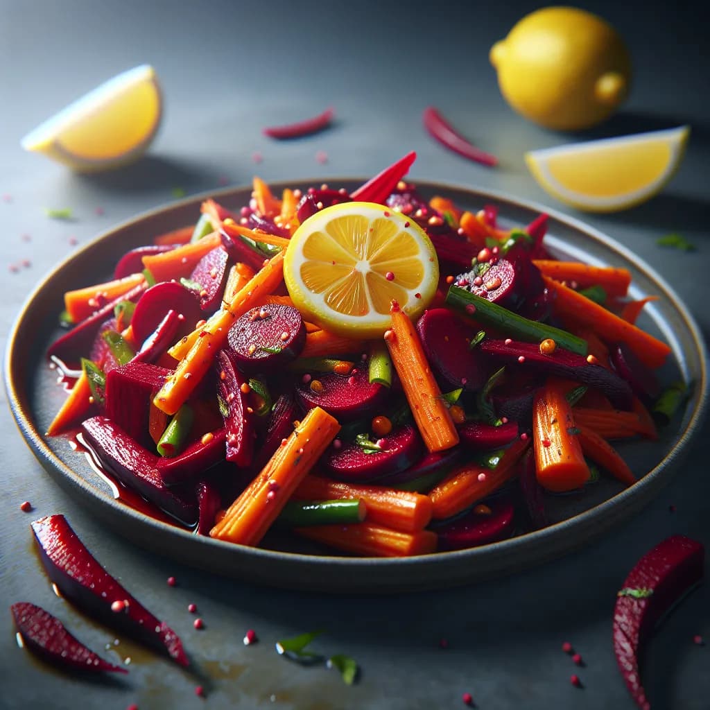 Spicy Beetroot and Carrot Stir-Fry