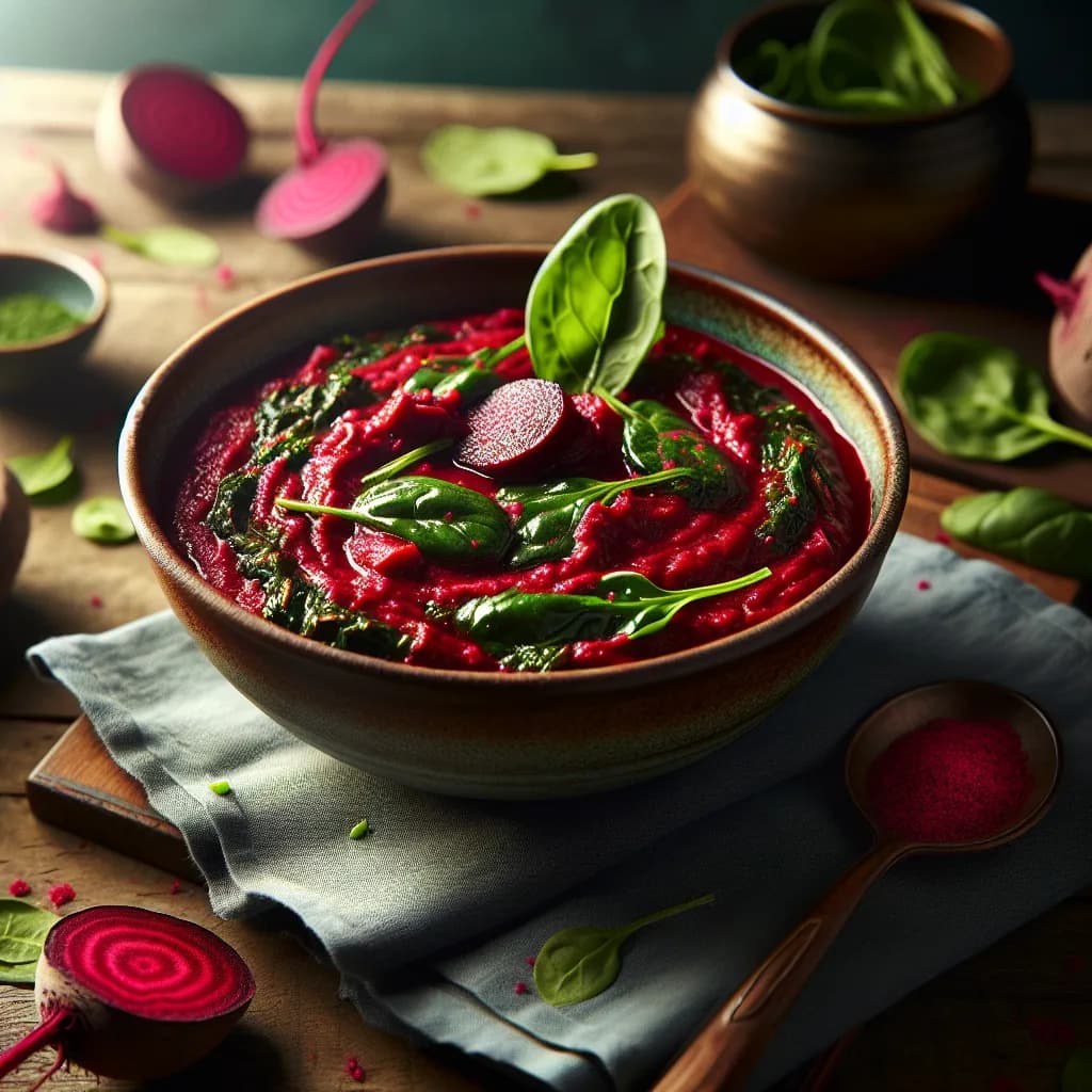 Spicy Beetroot and Spinach Curry