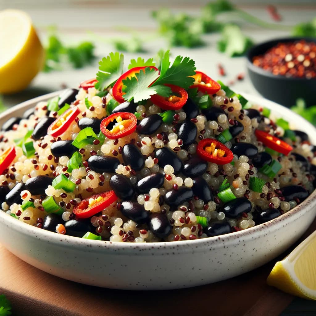 Spicy Black Bean Quinoa Salad