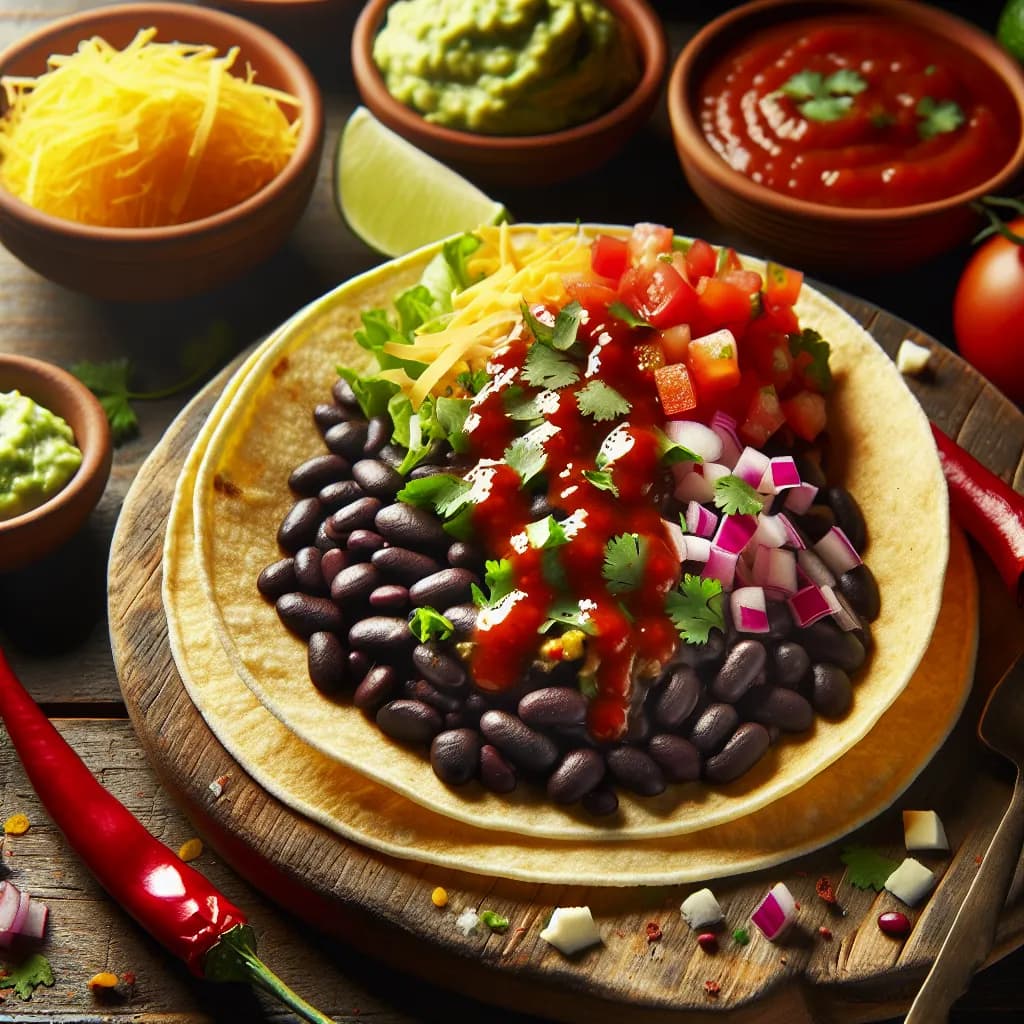 Spicy Black Bean Tacos