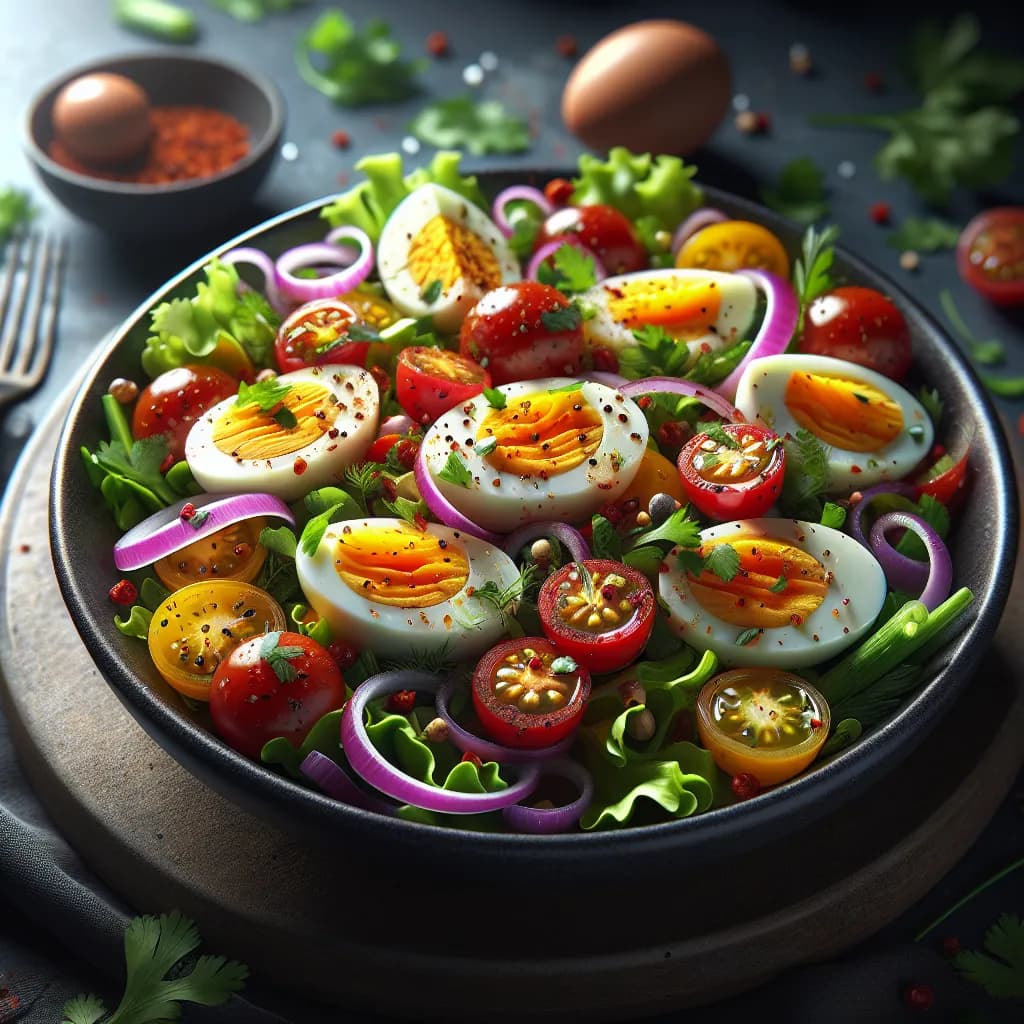 Spicy Boiled Egg Salad