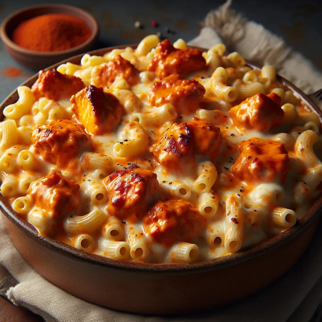 Spicy Buffalo Chicken Mac and Cheese