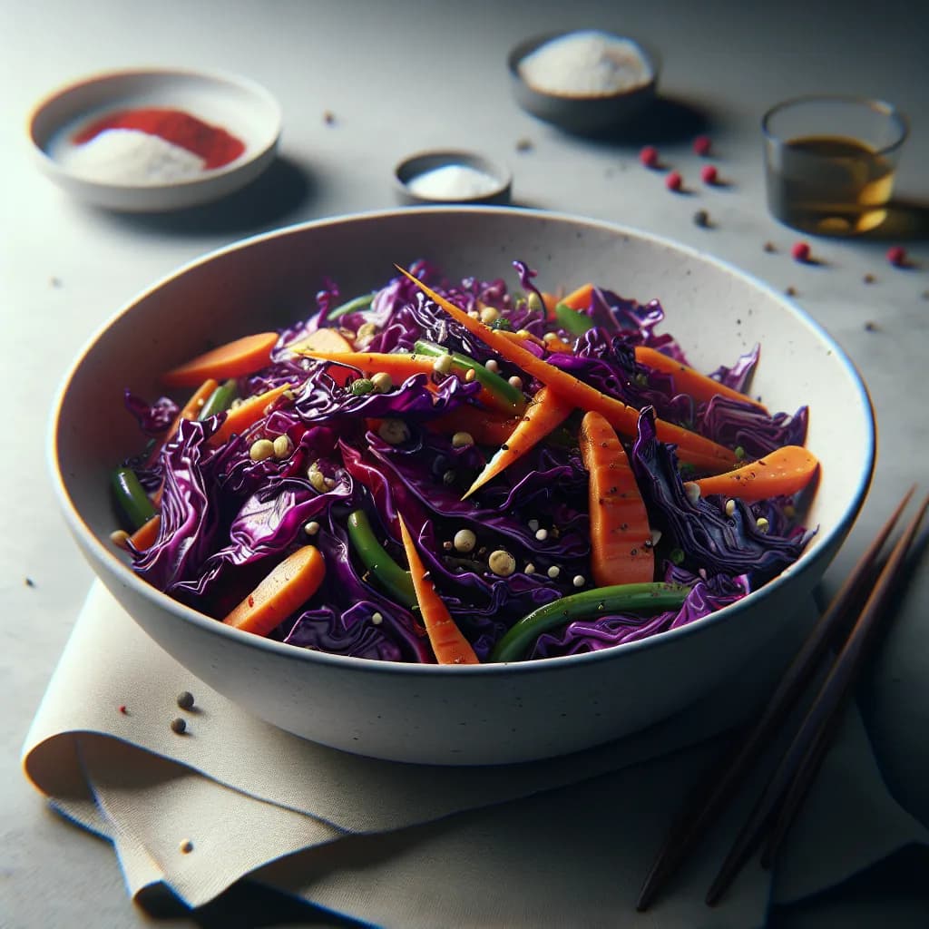 Spicy Cabbage and Carrot Stir-Fry