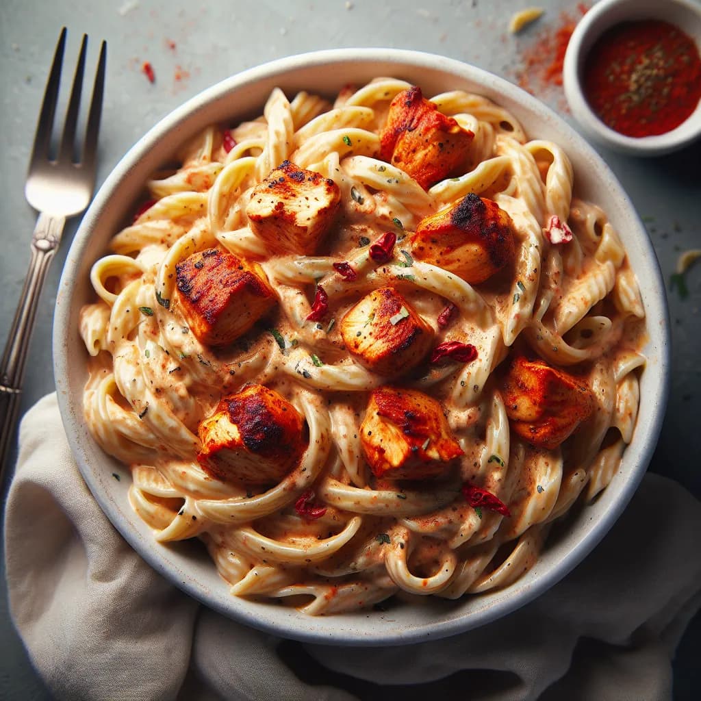 Spicy Cajun Alfredo Pasta