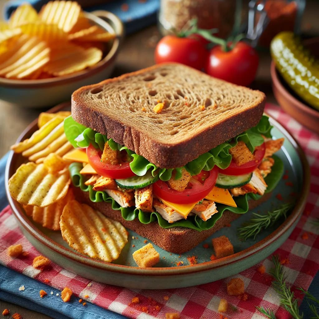 Spicy Cajun Chicken Salad Sandwich