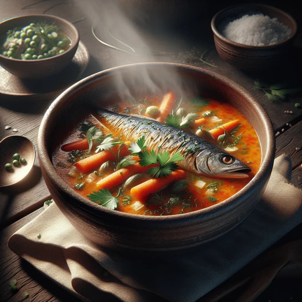 Spicy Carrot and Fish Soup