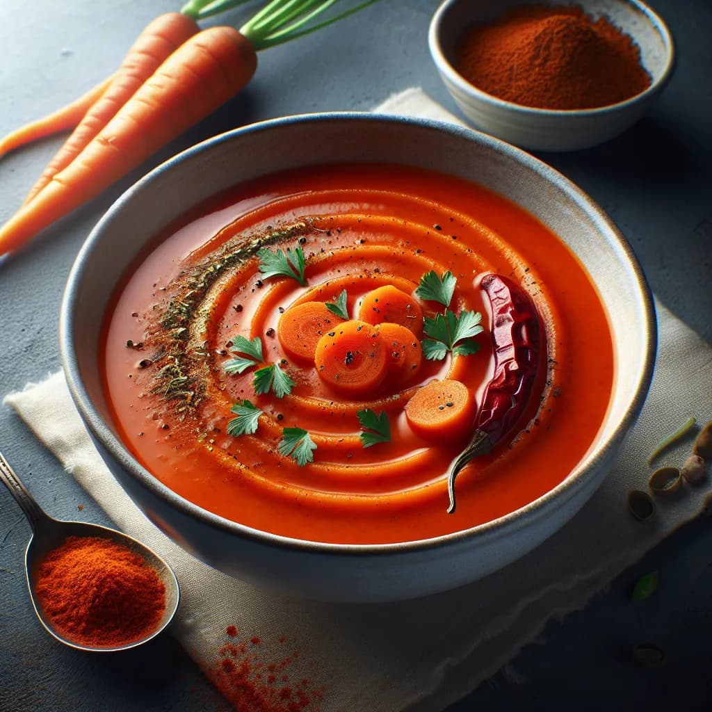 Spicy Carrot and Tomato Soup