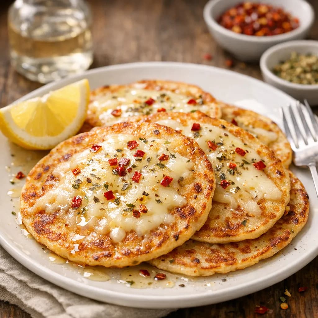 Spicy Cheese & Potato Wheat Pancakes