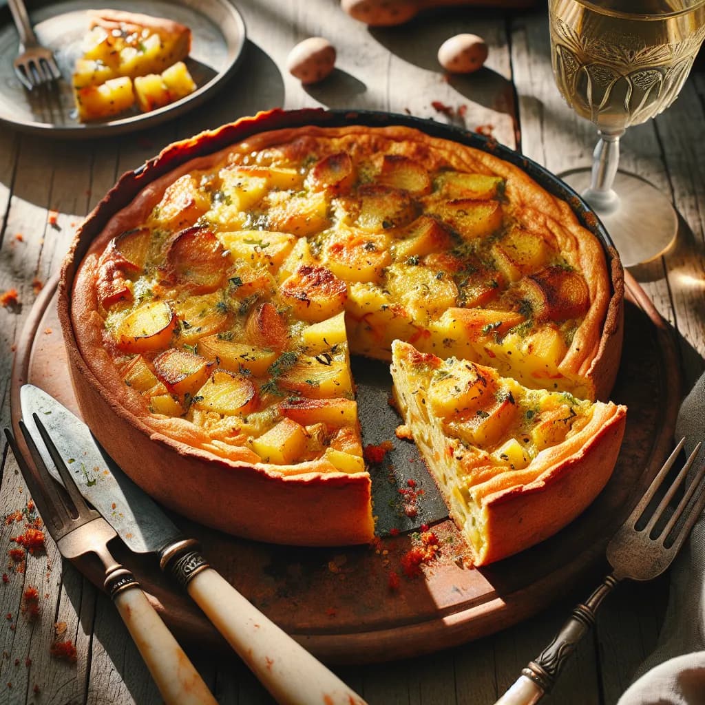 Spicy Cheese and Potato Frittata
