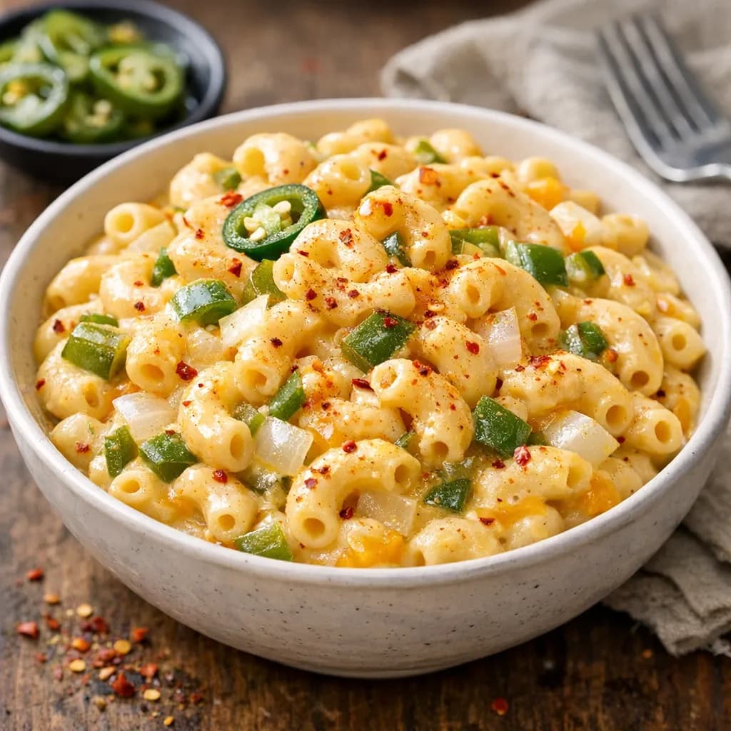 Spicy Cheesy Onion & Capsicum Macaroni
