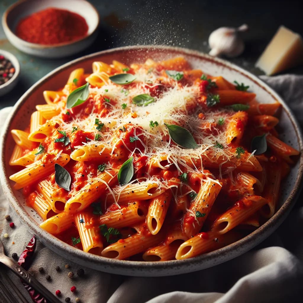 Spicy Cheesy Tomato Pasta