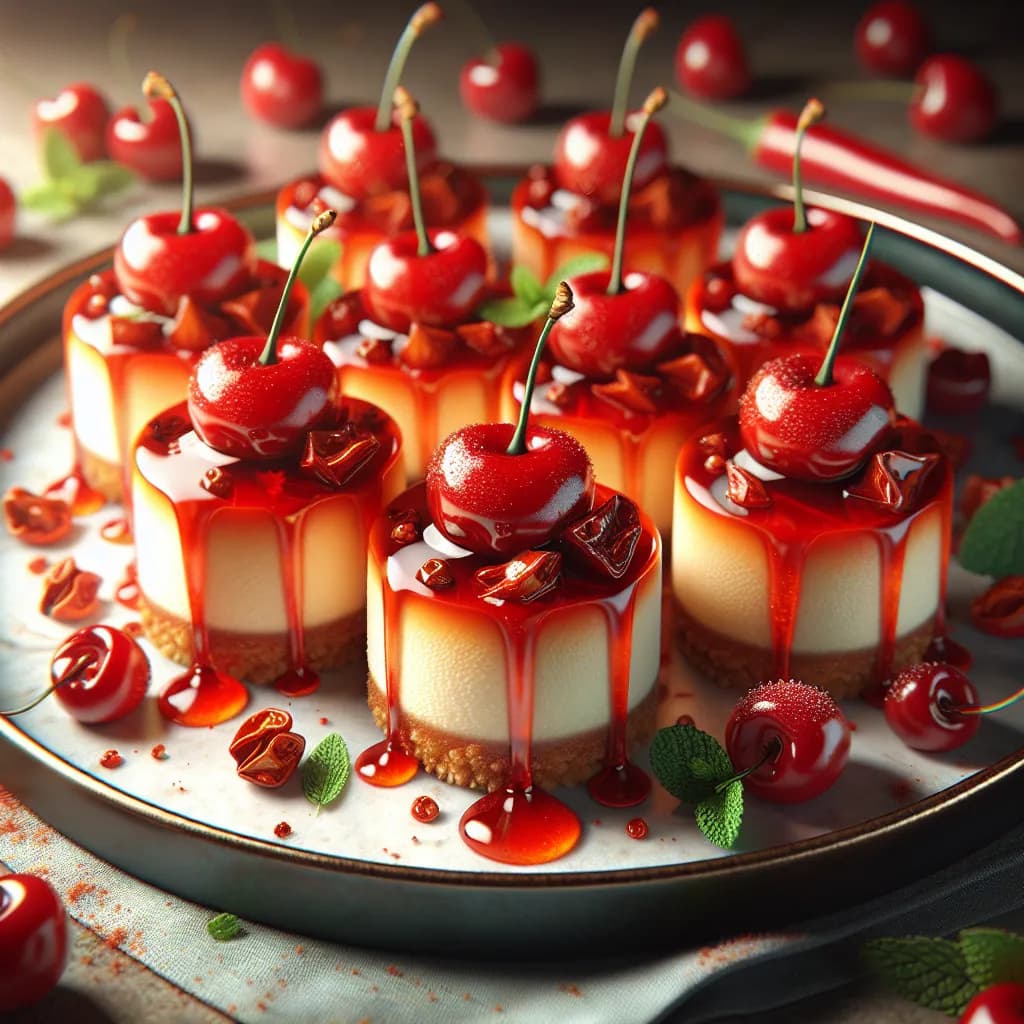 Spicy Cherry Cheesecake Bites