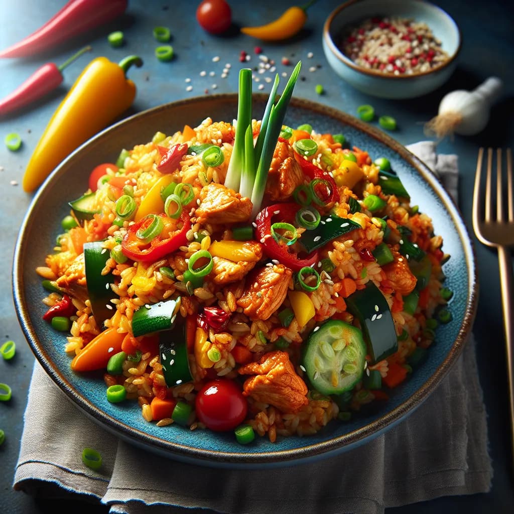 Spicy Chicken Fried Rice