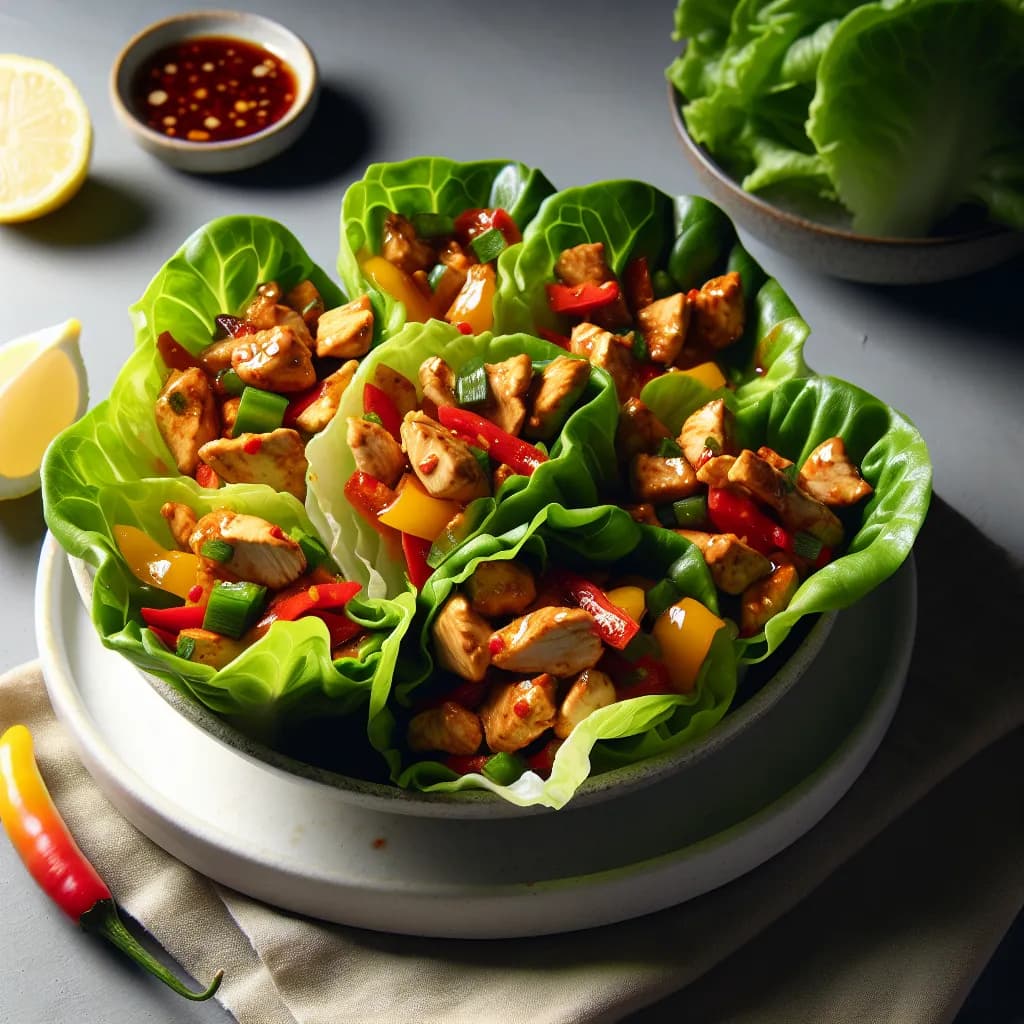 Spicy Chicken Lettuce Wraps