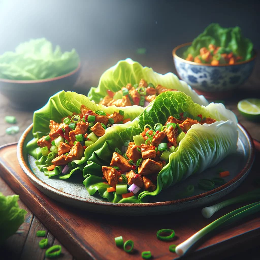 Spicy Chicken Lettuce Wraps