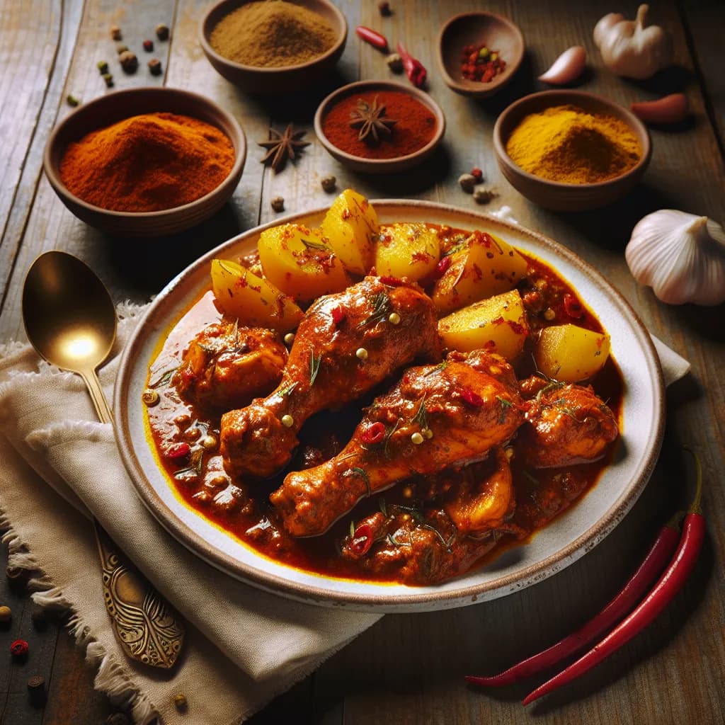 Spicy Chicken Masala with Potatoes