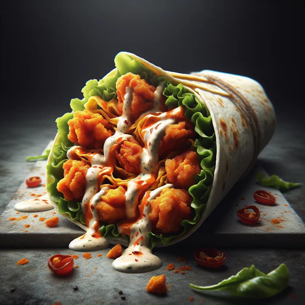 Spicy Chicken Pakora Wrap