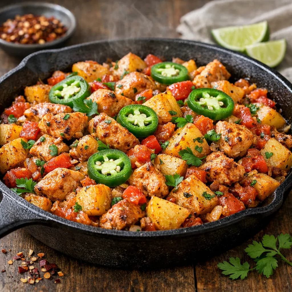 Spicy Chicken Potato Skillet