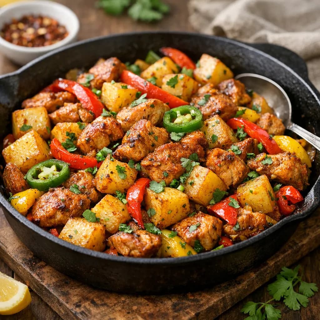 Spicy Chicken Potato Skillet