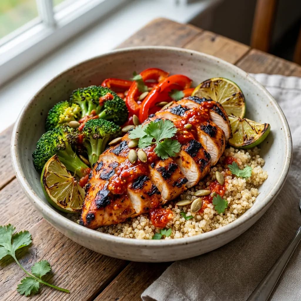 Spicy Chicken Quinoa Power Bowls