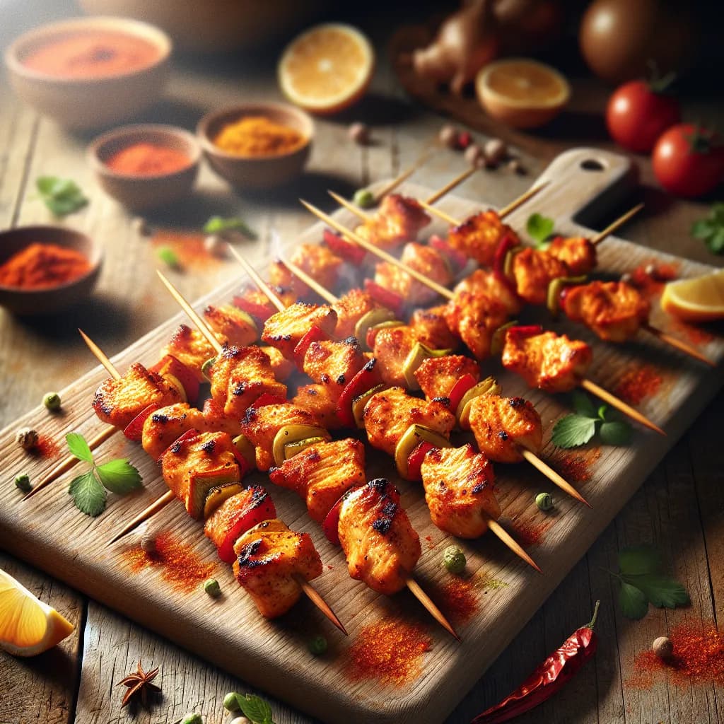 Spicy Chicken Skewers