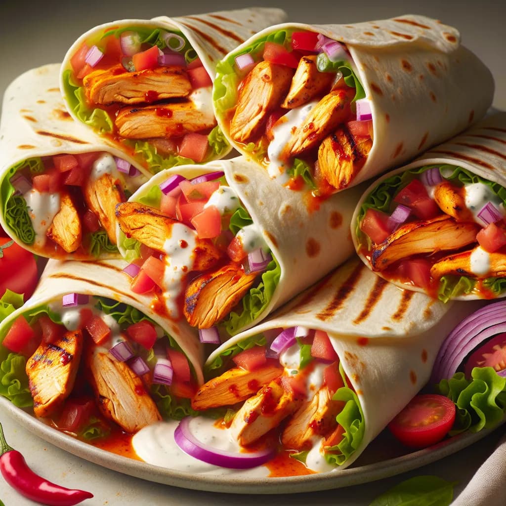 Spicy Chicken Wraps