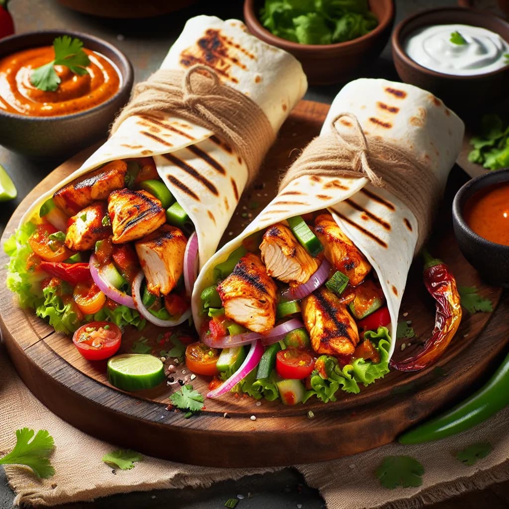 Spicy Chicken Wraps