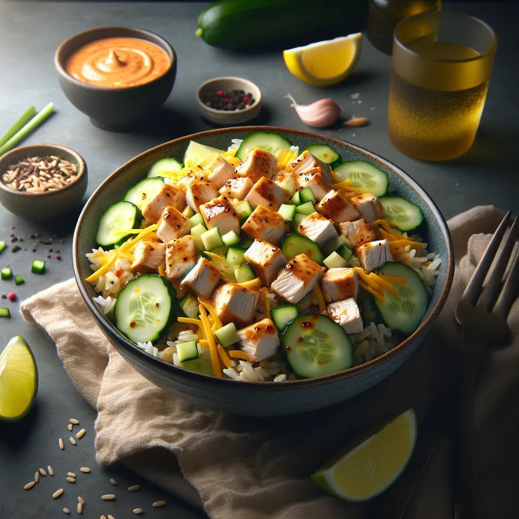 Spicy Chicken and Rice Salad