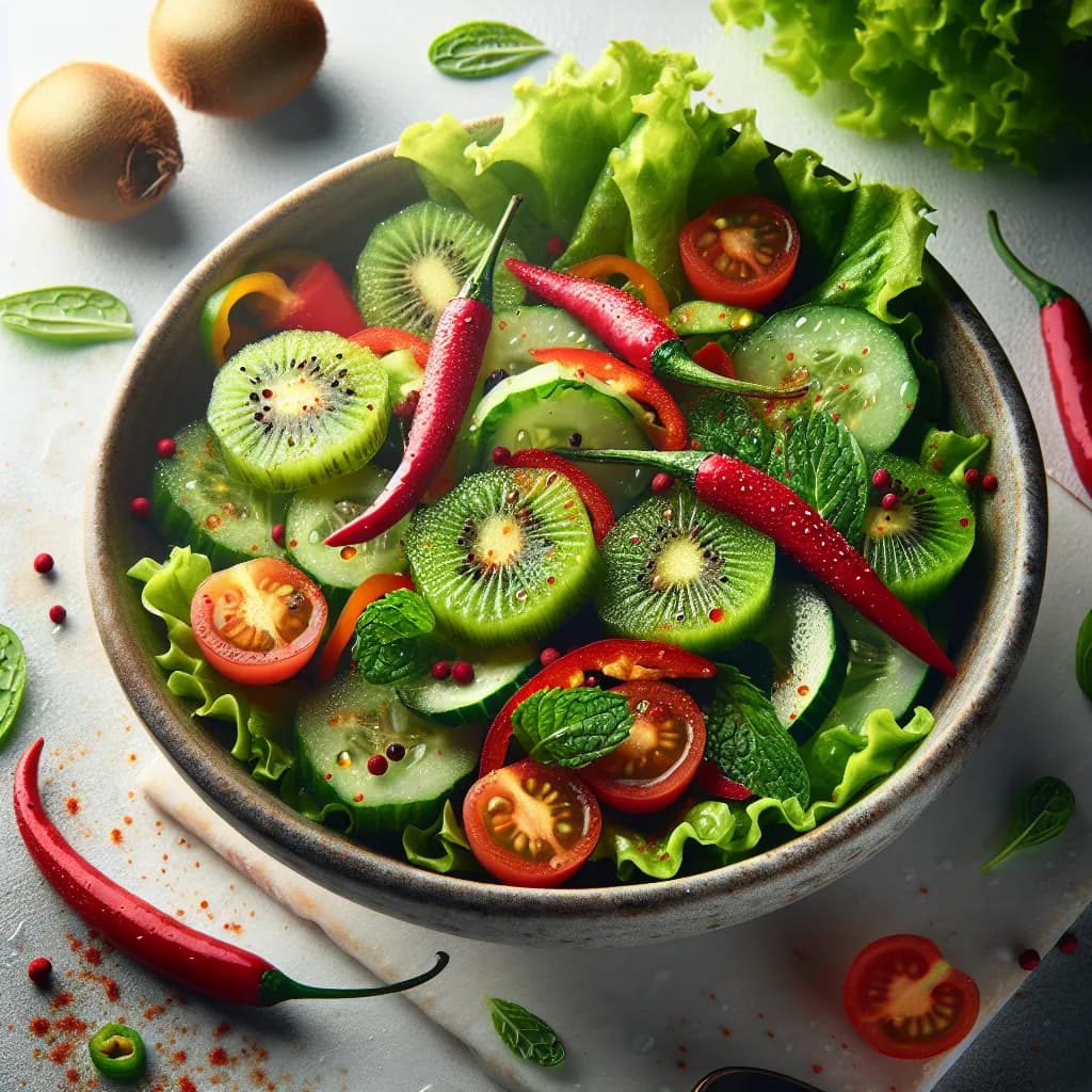 Spicy Chilli and Kiwi Salad