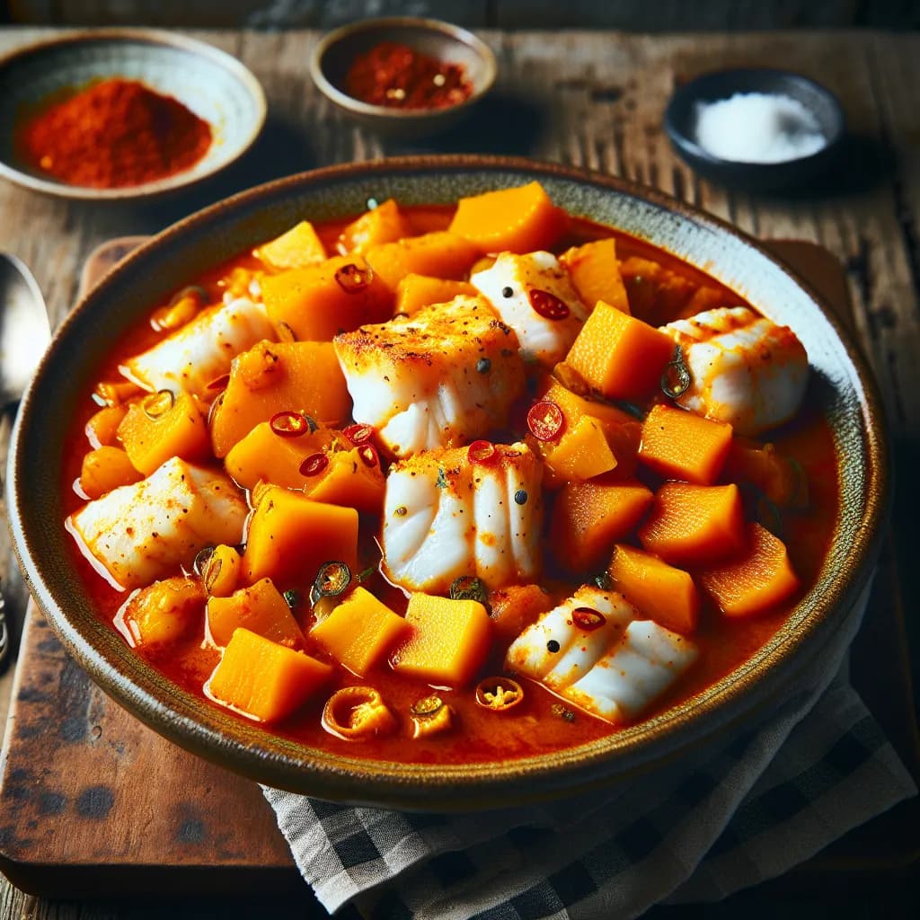 Spicy Cod and Butternut Squash Stew